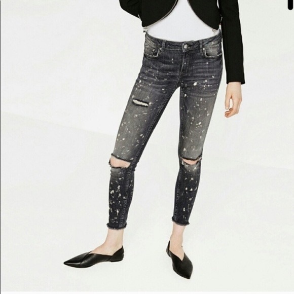Zara Jeans Zara Paint Splatter Jeans Poshmark